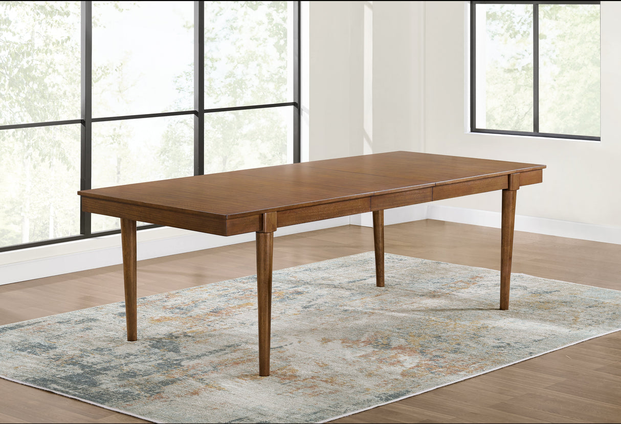 Lyncott Brown/Beige Extension Dining Room Set and Bench by Ashley at Eve Furniture