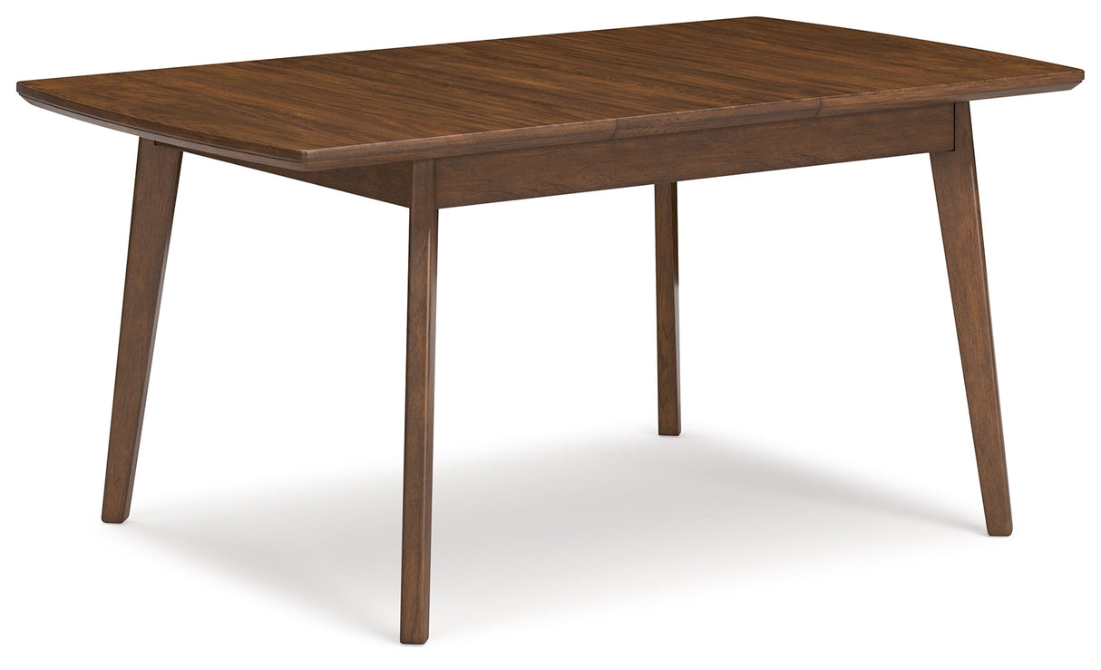 Lyncott Charcoal & Brown 64" Extendable Dining Room Set by Ashley at Eve Furniture