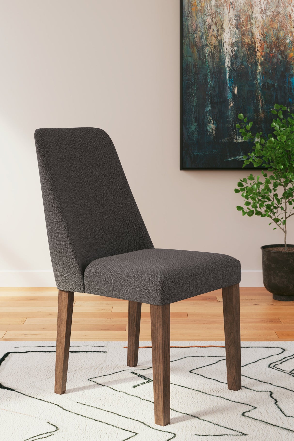 Lyncott Charcoal & Brown 64" Extendable Dining Room Set by Ashley at Eve Furniture