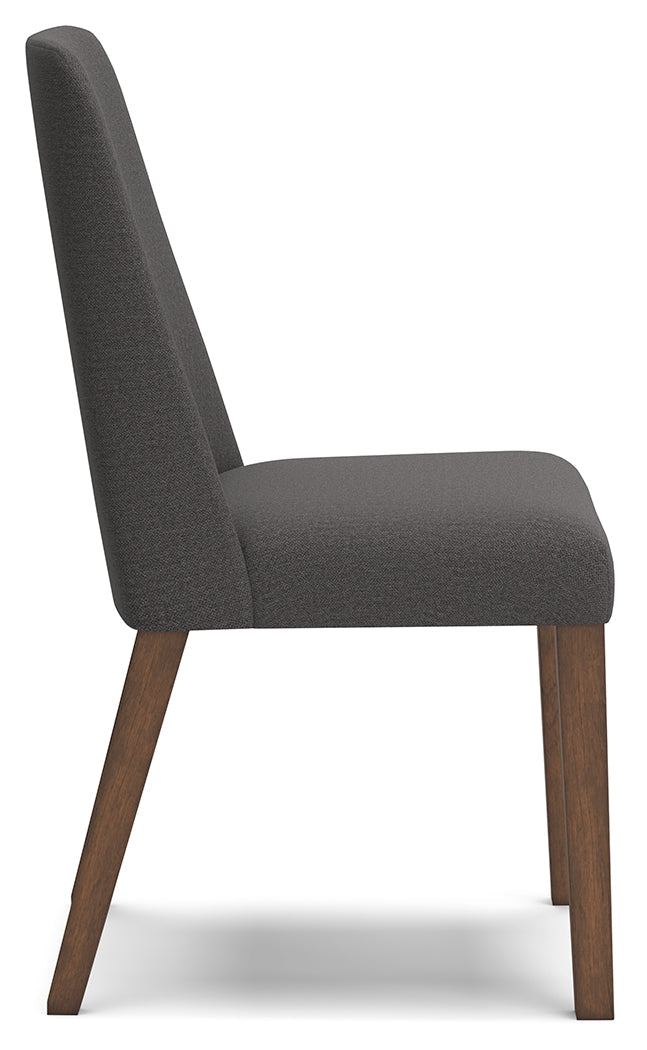 Lyncott Charcoal/Brown Dining Chair, Set of 2