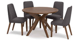 Lyncott Charcoal & Brown Round Dining Room Set by Ashley at Eve Furniture