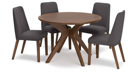 Lyncott Charcoal & Brown Round Dining Room Set by Ashley at Eve Furniture