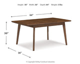 Lyncott Charcoal & Brown 64" Extendable Dining Room Set by Ashley at Eve Furniture