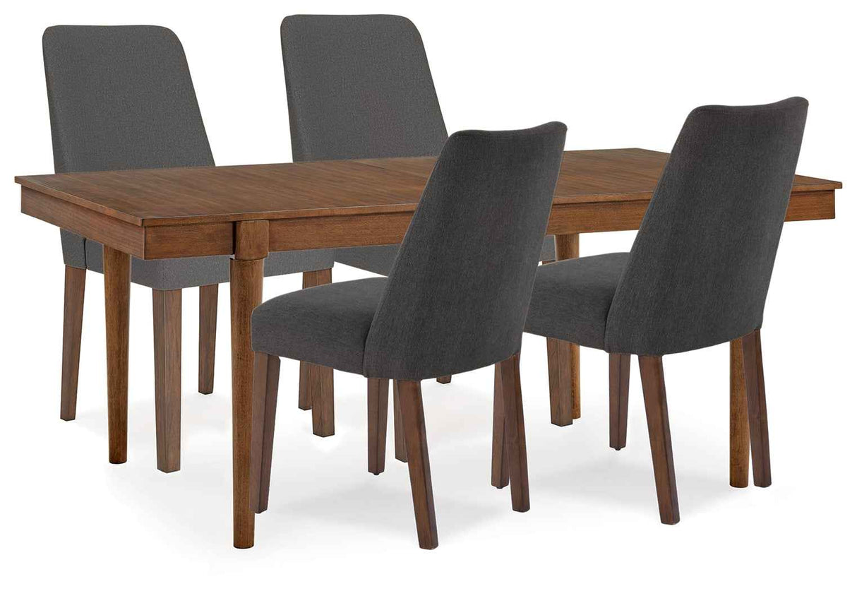Lyncott Charcoal & Brown 92" Extendable Dining Room Set by Ashley at Eve Furniture