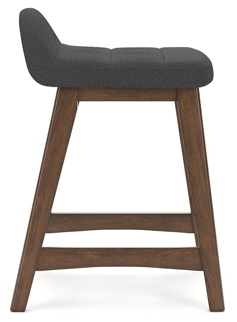Lyncott Charcoal/Brown Counter Height Barstool, Set of 2 by Ashley at Eve Furniture