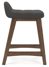 Lyncott Charcoal/Brown Counter Height Barstool, Set of 2 by Ashley at Eve Furniture