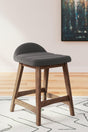 Lyncott Charcoal/Brown Counter Height Barstool, Set of 2 by Ashley at Eve Furniture