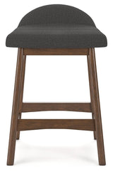 Lyncott Charcoal/Brown Counter Height Barstool, Set of 2 by Ashley at Eve Furniture