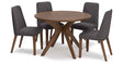 Lyncott Charcoal & Brown Round Dining Room Set by Ashley at Eve Furniture