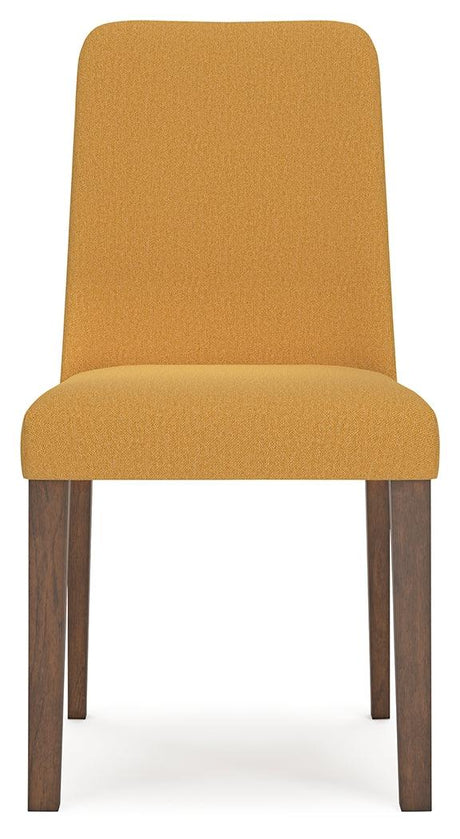 Lyncott Dining Table and 4 Chairs in Mustard/Brown by Ashley at Eve Furniture
