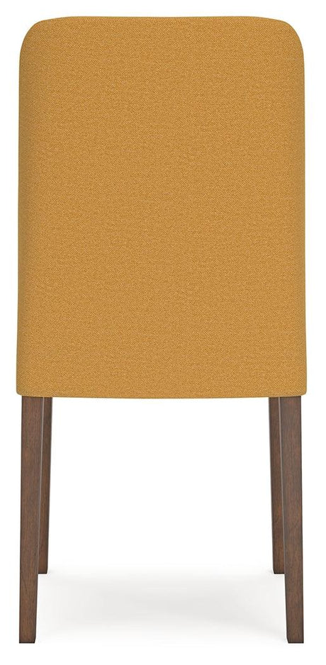 Lyncott Dining Table and 4 Chairs in Mustard/Brown by Ashley at Eve Furniture