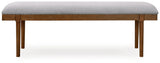 Lyncott Gray/Brown 59" Upholstered Dining Bench