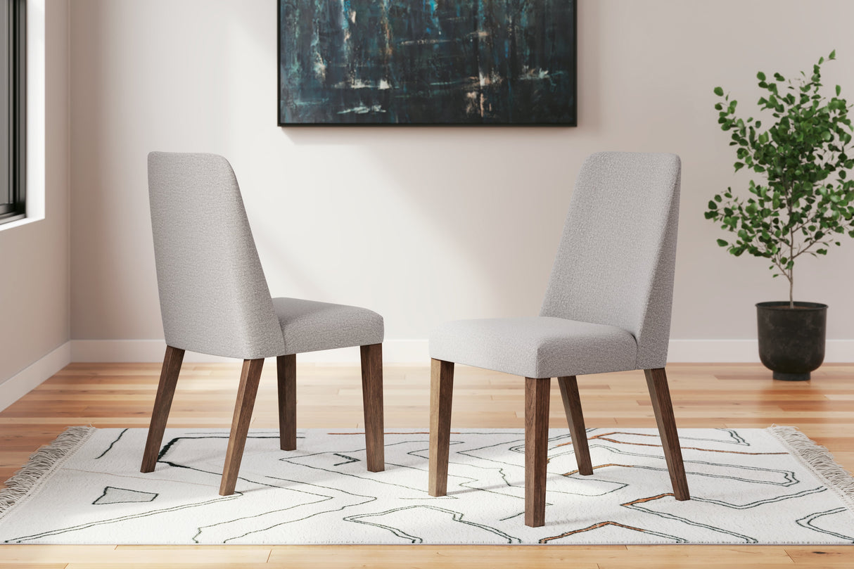 Lyncott Gray/Brown Dining Chair, Set of 2