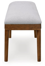 Lyncott Gray/Brown 59" Upholstered Dining Bench by Ashley at Eve Furniture