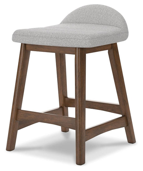 Lyncott Light Gray/Brown Counter Height Barstool, Set of 2 by Ashley at Eve Furniture