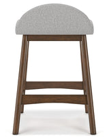 Lyncott Light Gray/Brown Counter Height Barstool, Set of 2 by Ashley at Eve Furniture