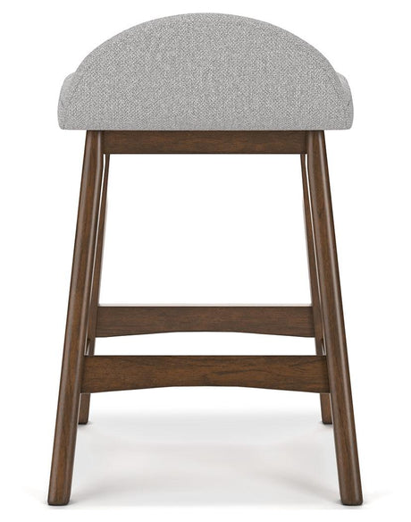 Lyncott Light Gray/Brown Counter Height Barstool, Set of 2 by Ashley at Eve Furniture