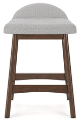 Lyncott Light Gray/Brown Counter Height Barstool, Set of 2 by Ashley at Eve Furniture