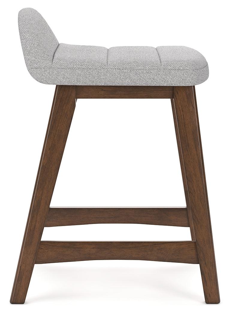 Lyncott Light Gray/Brown Counter Height Barstool, Set of 2 by Ashley at Eve Furniture