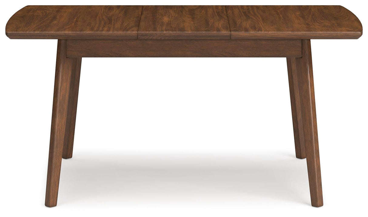 Lyncott Mustard & Brown Expandable Dining Room Set by Ashley at Eve Furniture