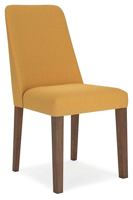 Lyncott Mustard & Brown Round Dining Room Set by Ashley at Eve Furniture