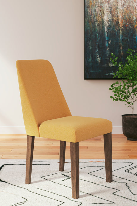 Lyncott Mustard & Brown Round Dining Room Set by Ashley at Eve Furniture