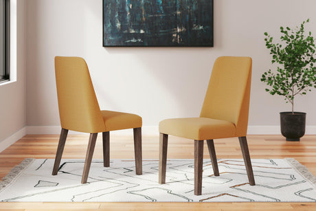 Lyncott Mustard/Brown Dining Chair, Set of 2 by Ashley at Eve Furniture