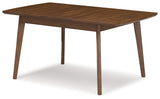 Lyncott Mustard & Brown Expandable Dining Room Set by Ashley at Eve Furniture