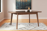 Lyncott Mustard & Brown Expandable Dining Room Set by Ashley at Eve Furniture