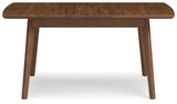 Lyncott Mustard & Brown Expandable Dining Room Set by Ashley at Eve Furniture