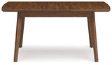 Lyncott Mustard & Brown Expandable Dining Room Set by Ashley at Eve Furniture