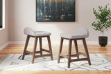 Lyncott Light Gray/Brown Counter Height Barstool, Set of 2 by Ashley at Eve Furniture