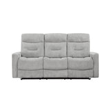 Lyndon Gray Double Reclining Living Room Set by Homelegance at Eve Furniture