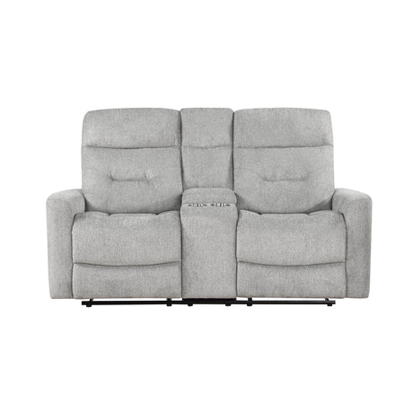 Lyndon Gray Double Reclining Living Room Set by Homelegance at Eve Furniture