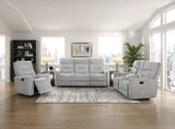 Lyndon Gray Double Reclining Living Room Set by Homelegance at Eve Furniture