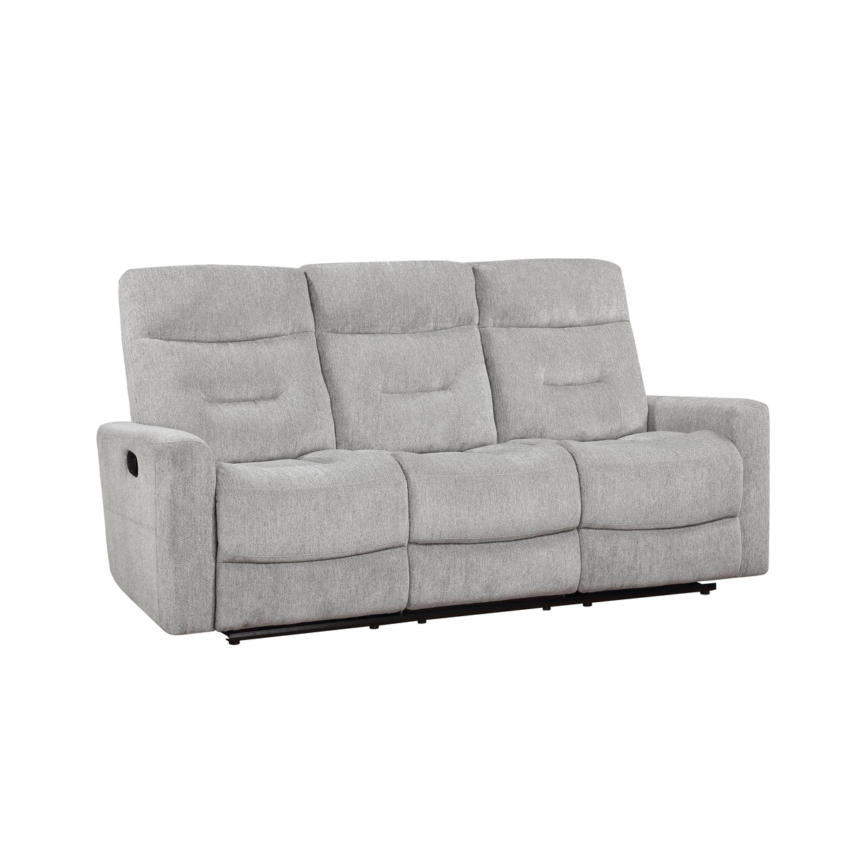 Lyndon Gray Double Reclining Sofa by Homelegance at Eve Furniture
