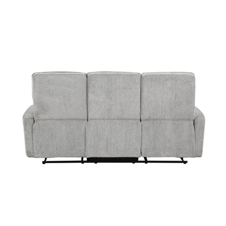 Lyndon Gray Double Reclining Sofa by Homelegance at Eve Furniture