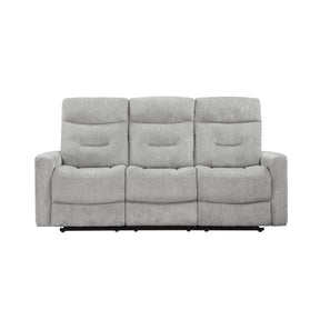 Lyndon Gray Double Reclining Sofa by Homelegance at Eve Furniture