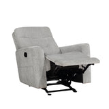 Lyndon Gray Glider Reclining Chair by Homelegance at Eve Furniture