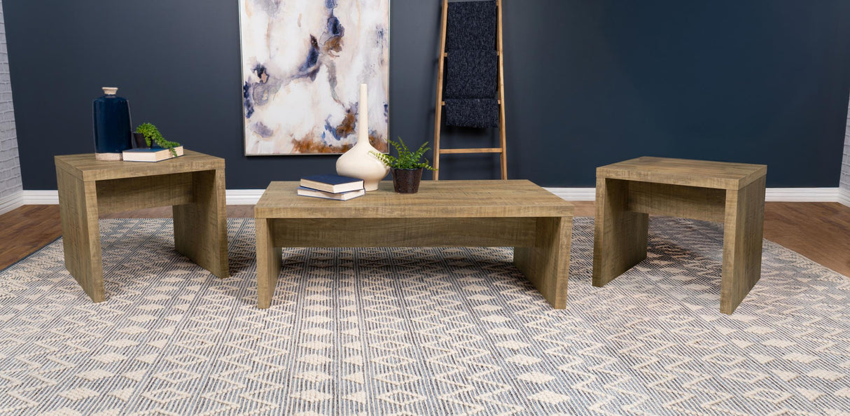 Lynette Mango 3-Piece Rectangular Coffee and End Table Set by Coaster at Eve Furniture