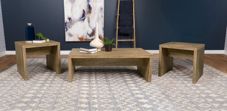 Lynette Mango 3-Piece Rectangular Coffee and End Table Set by Coaster at Eve Furniture