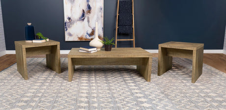 Lynette Mango 3-Piece Rectangular Coffee and End Table Set by Coaster at Eve Furniture