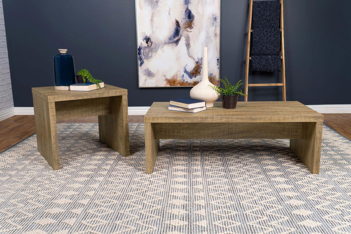 Lynette Mango Square Engineered Wood End Table by Coaster at Eve Furniture