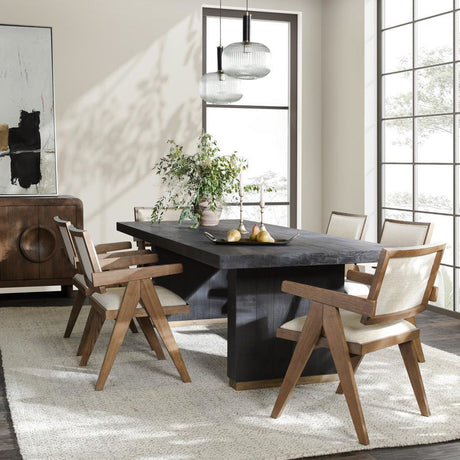 Lynx Carbon Black Dining Table by Classic Home at Eve Furniture