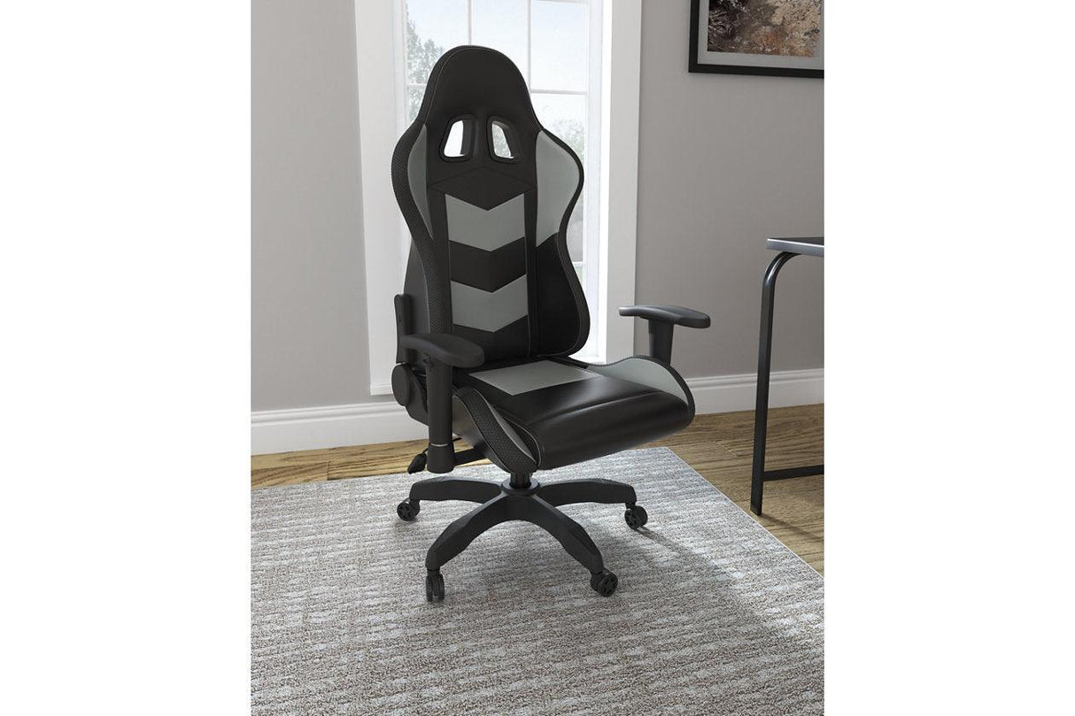 Lynxtyn Black/Gray Home Office Desk Chair by Ashley at Eve Furniture
