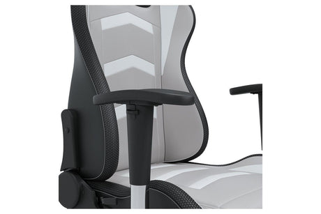 Lynxtyn White/Gray Home Office Desk Chair by Ashley at Eve Furniture