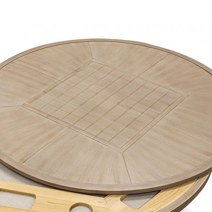 Lyon Black/Natural/Brown Game Table by Furniture of America at Eve Furniture