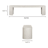 Lyon Light Grey Outdoor Bench by Moe's Home at Eve Furniture