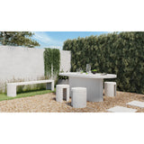 Lyon Light Grey Outdoor Stool by Moe's Home at Eve Furniture