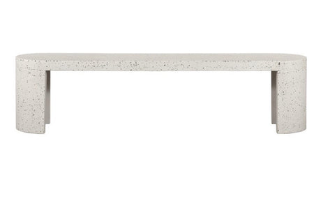 Lyon Outdoor Bench Light Grey by Moe's Home at Eve Furniture
